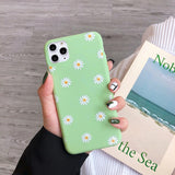 Kowkaka Cute Cartoon Daisy Phone Case For iPhone 11 Pro X XR XS Max 6 6s 7 8 Plus SE 2020 Soft Flower Love Heart Fundas Cover