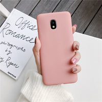 candy color silicone phone case for samsung galaxy j7 pro j5 j3 2017 2016 2015 a6 a8 j8 j6 j4 plus 2018 matte soft tpu cover