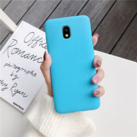 candy color silicone phone case for samsung galaxy j7 pro j5 j3 2017 2016 2015 a6 a8 j8 j6 j4 plus 2018 matte soft tpu cover