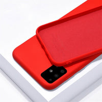 For Samsung A50 A70 A51 A71 S8 S9 S10E S20 Plus Liquid Silicone Soft Case Cover For Galaxy Note 8 9 10 Plus A20 A30 A40 S7 Edge