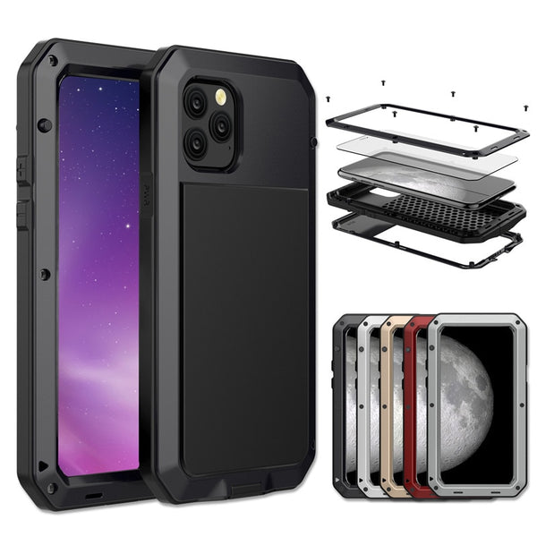 Heavy Duty Metal Aluminum Phone Case for iPhone 11 Pro Max XR XS MAX 6 6S 7 8 Plus X 5S SE 2020 Doom Armor Shockproof Case Cover