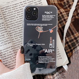 Fashion Tides brand sneakers Phone Case For iPhone 11 Pro X XR XS MAX 7 8 6 Plus Simple label letter Clear Silicone Cover Coque