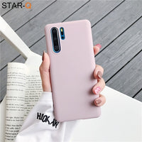 candy color silicone phone case for huawei p30 lite pro p20 lite p10 p smart plus z 2019 2018 matte soft tpu back cover