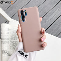 candy color silicone phone case for huawei p30 lite pro p20 lite p10 p smart plus z 2019 2018 matte soft tpu back cover