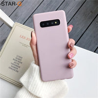 candy color silicone phone case for samsung galaxy note 10 9 8 s10 s10e s9 s8 s20 plus e galaxi matte soft tpu back cover cases