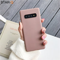 candy color silicone phone case for samsung galaxy note 10 9 8 s10 s10e s9 s8 s20 plus e galaxi matte soft tpu back cover cases