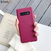 candy color silicone phone case for samsung galaxy note 10 9 8 s10 s10e s9 s8 s20 plus e galaxi matte soft tpu back cover cases