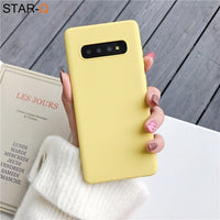 candy color silicone phone case for samsung galaxy note 10 9 8 s10 s10e s9 s8 s20 plus e galaxi matte soft tpu back cover cases