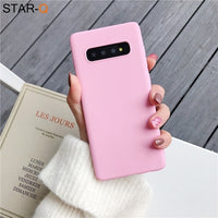 candy color silicone phone case for samsung galaxy note 10 9 8 s10 s10e s9 s8 s20 plus e galaxi matte soft tpu back cover cases