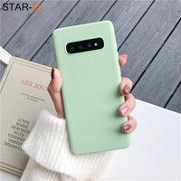 candy color silicone phone case for samsung galaxy note 10 9 8 s10 s10e s9 s8 s20 plus e galaxi matte soft tpu back cover cases