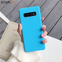 candy color silicone phone case for samsung galaxy note 10 9 8 s10 s10e s9 s8 s20 plus e galaxi matte soft tpu back cover cases