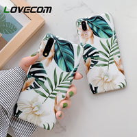 LOVECOM Retro Flower Leaf Phone Case With Ring For Huawei P20 P30 P40 Lite P20 P30 Pro Mate 20 30 Lite Case Soft IMD Phone Cover