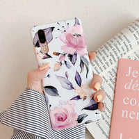 LOVECOM Retro Flower Leaf Phone Case With Ring For Huawei P20 P30 P40 Lite P20 P30 Pro Mate 20 30 Lite Case Soft IMD Phone Cover