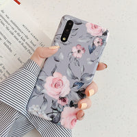 LOVECOM Retro Flower Leaf Phone Case With Ring For Huawei P20 P30 P40 Lite P20 P30 Pro Mate 20 30 Lite Case Soft IMD Phone Cover