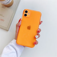 ins Fluorescence Sport Brand White label Phone Case for iPhone 11 Pro X XS MAX XR 7 8 6 Plus Cute Clear Soft Silicon Cover Coque