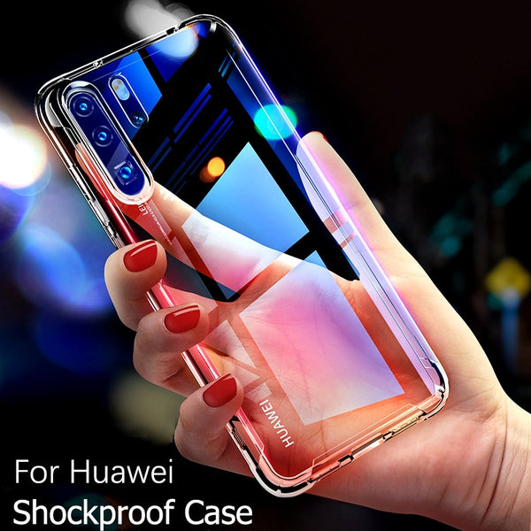 Transparent Airbag Cases For Huawei Honor 30i 30 Pro 30s 9a 9c 9s 9x 8x 20s 20 10 Lite Case Soft Silicone Shockproof Coque Cover