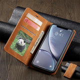 Luxury Magnet Leather Flip phone Case for iPhone Xs Xr X R 11 12 Mini pro Max 8 7 6 6s Plus 5 S se 2020 Wallet Card Holder Cover