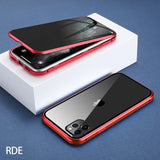 KISSCASE Magnetic Privacy Glass Case for iPhone 11 XR Anti-Spy 360 Protective Magnet Case for iPhone 12 Mini Pro Max 7 8 Cover